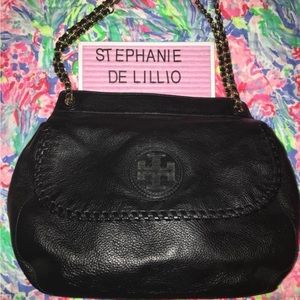 Euc Tory Burch Black Marion Bag - image 1